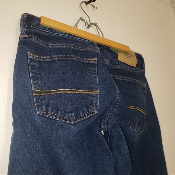 Abercrombie & Fitch Dark Washed Straight Leg Jeans - Picture 5 of 7